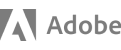 Adobe logo in grayscale