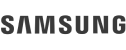 Samsung logo in grayscale