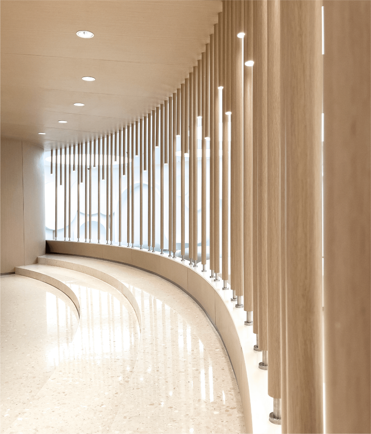 View of modern architecture hallway