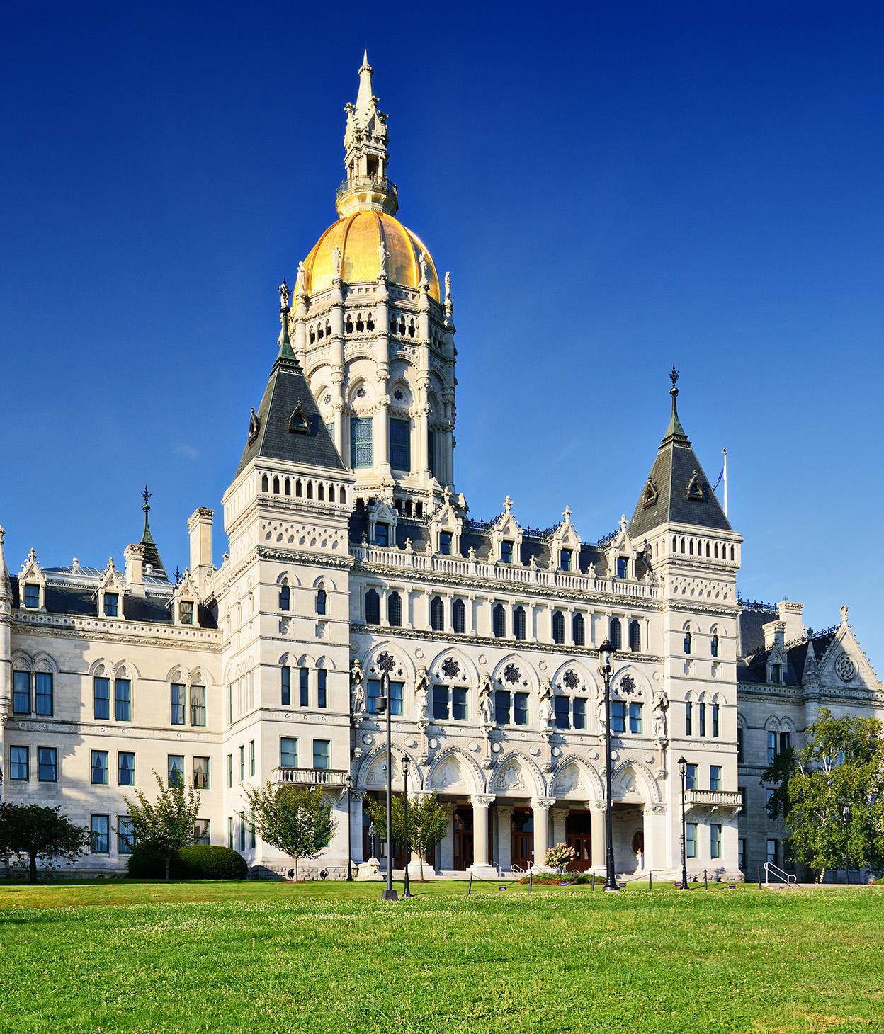 Photo du capitole de l’État du Connecticut à Hartford, États-Unis.