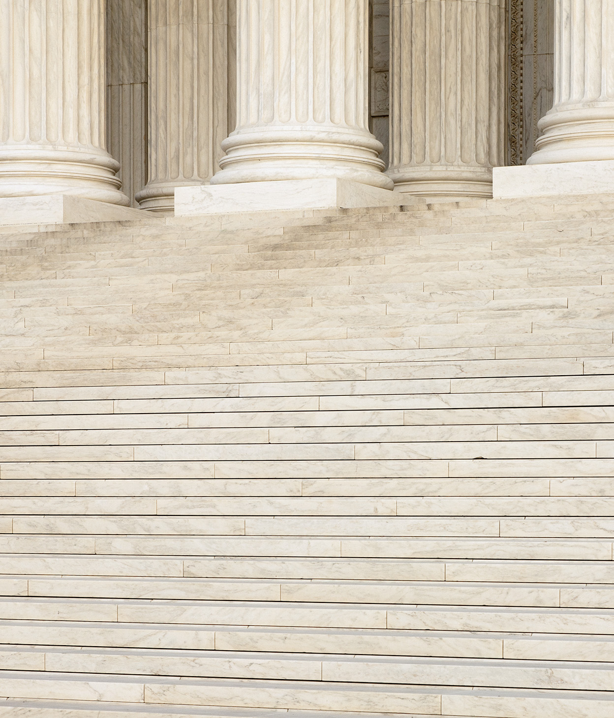 Front steps of a US federal courthouse