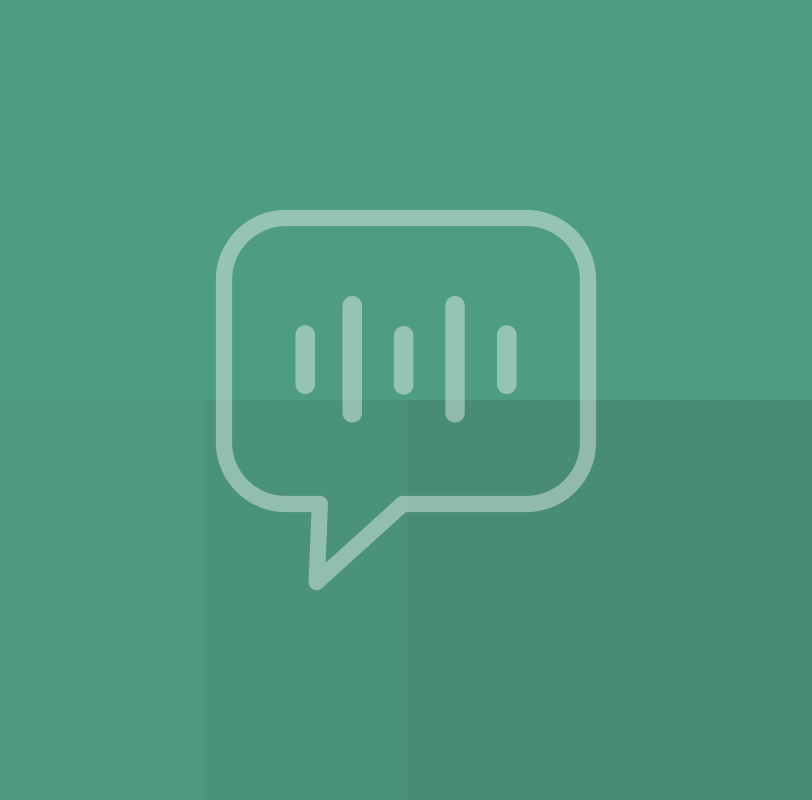 Chat bubble with sound wave