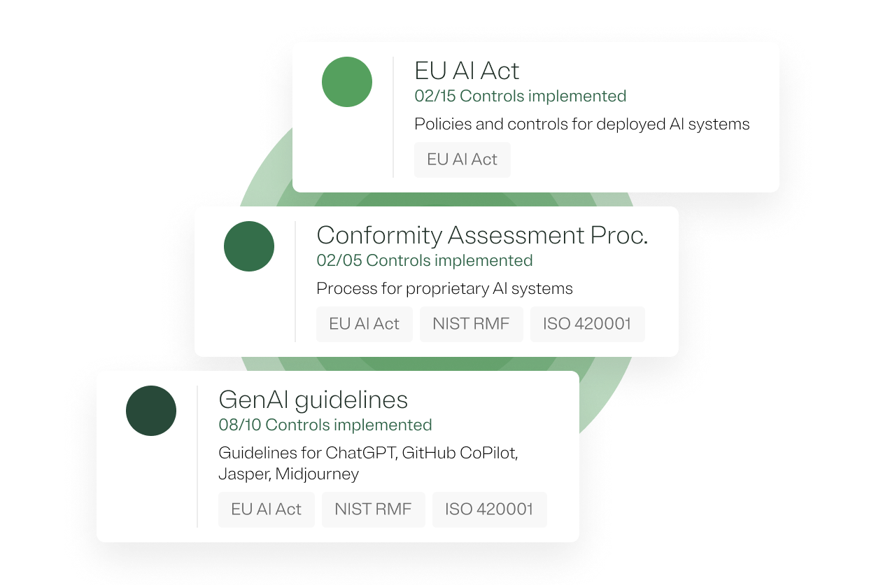 This is an example of OneTrust's EU AI Act policy enforcement abilities.