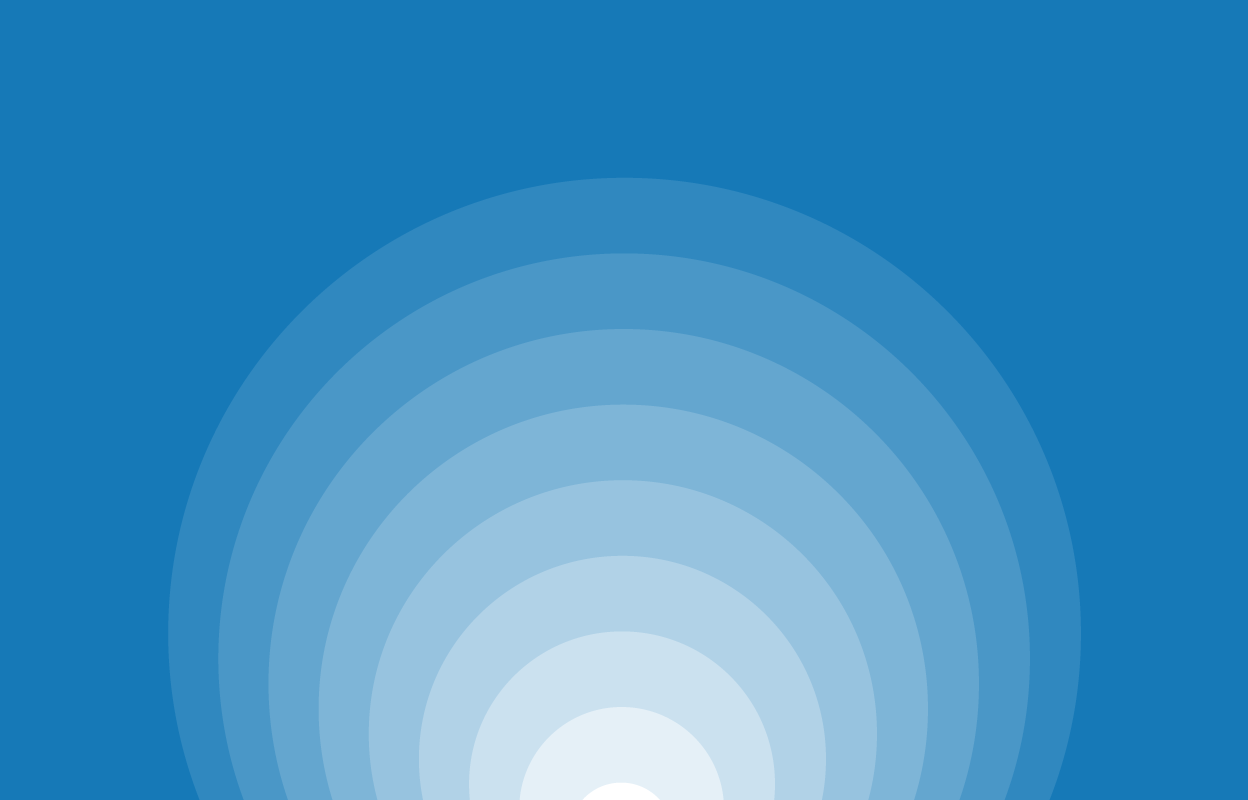 Radial gradient on a blue background.