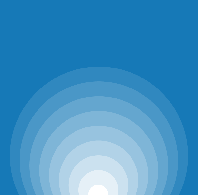 Radial gradient on a blue background.