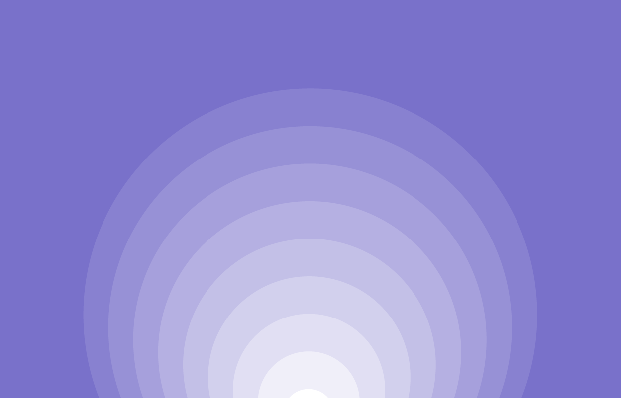 Lavender and violet radial gradient on a solid purple background.