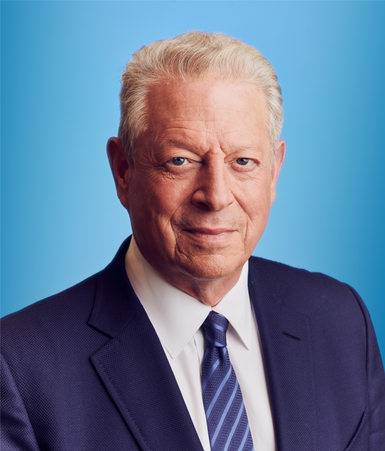 Large headshot of Al Gore with Trustweek branded overlay
