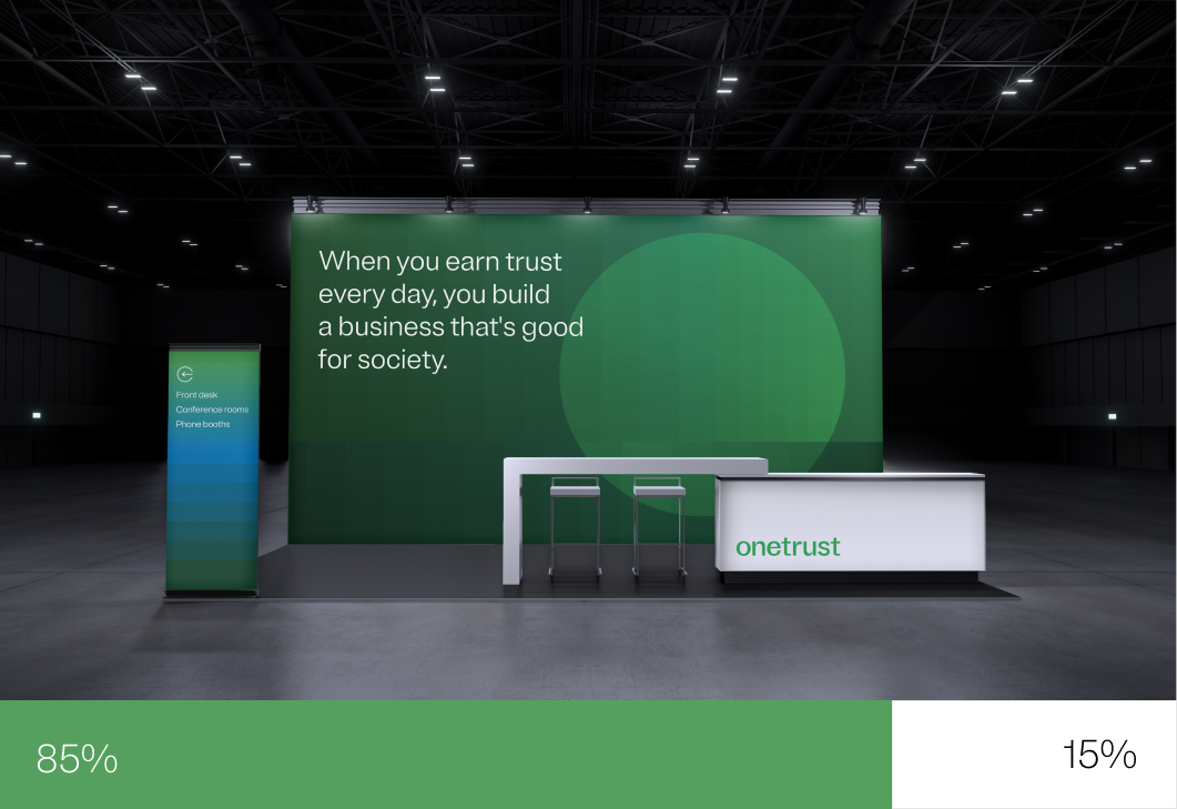 OneTrust branded event booth