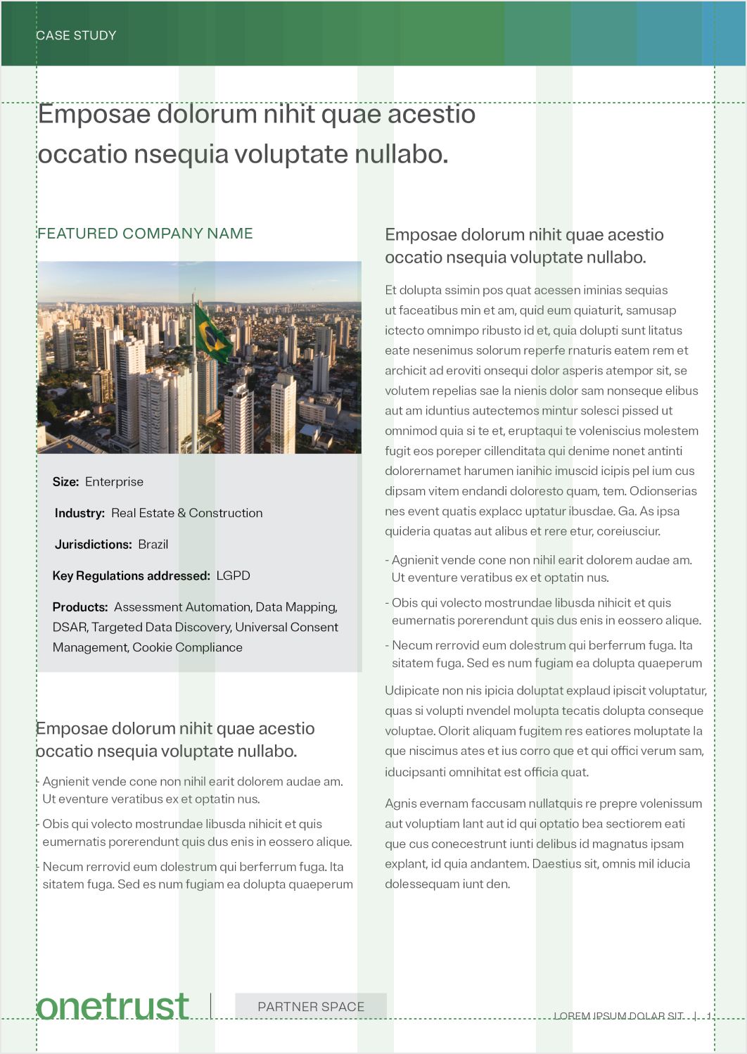 Infographic using a 4-grid vertical layout