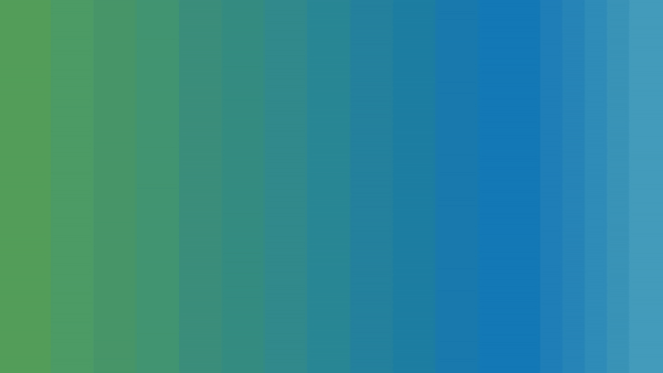 Step gradient transforming hues and scale