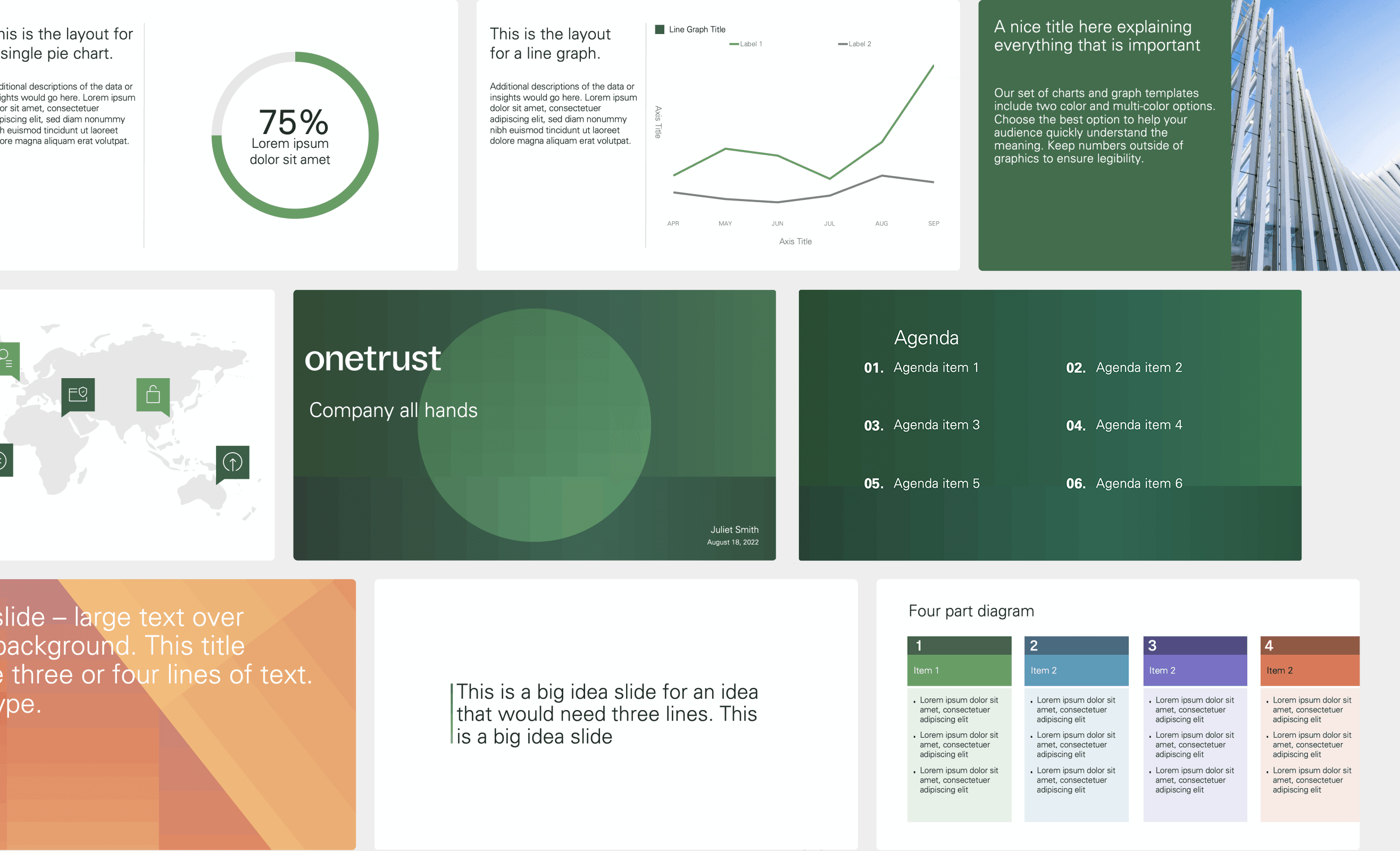 Collage of presentation slides