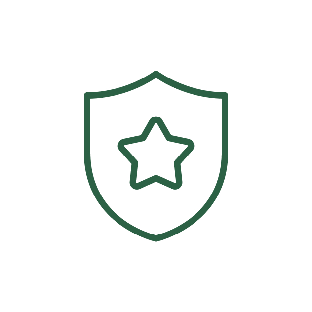Green badge icon