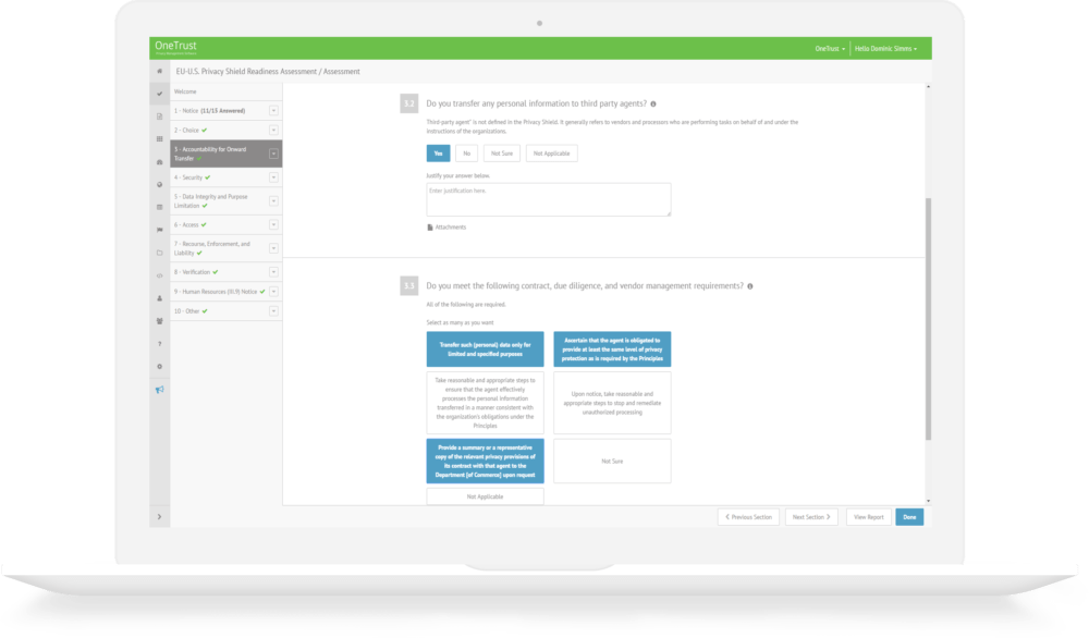 Privacy Shield Readiness Assessment