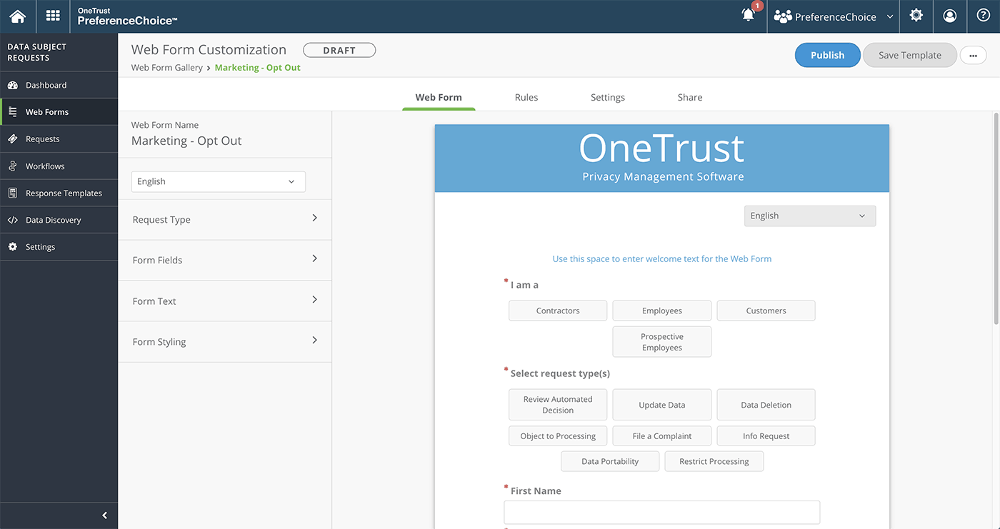 DSAR Webform
