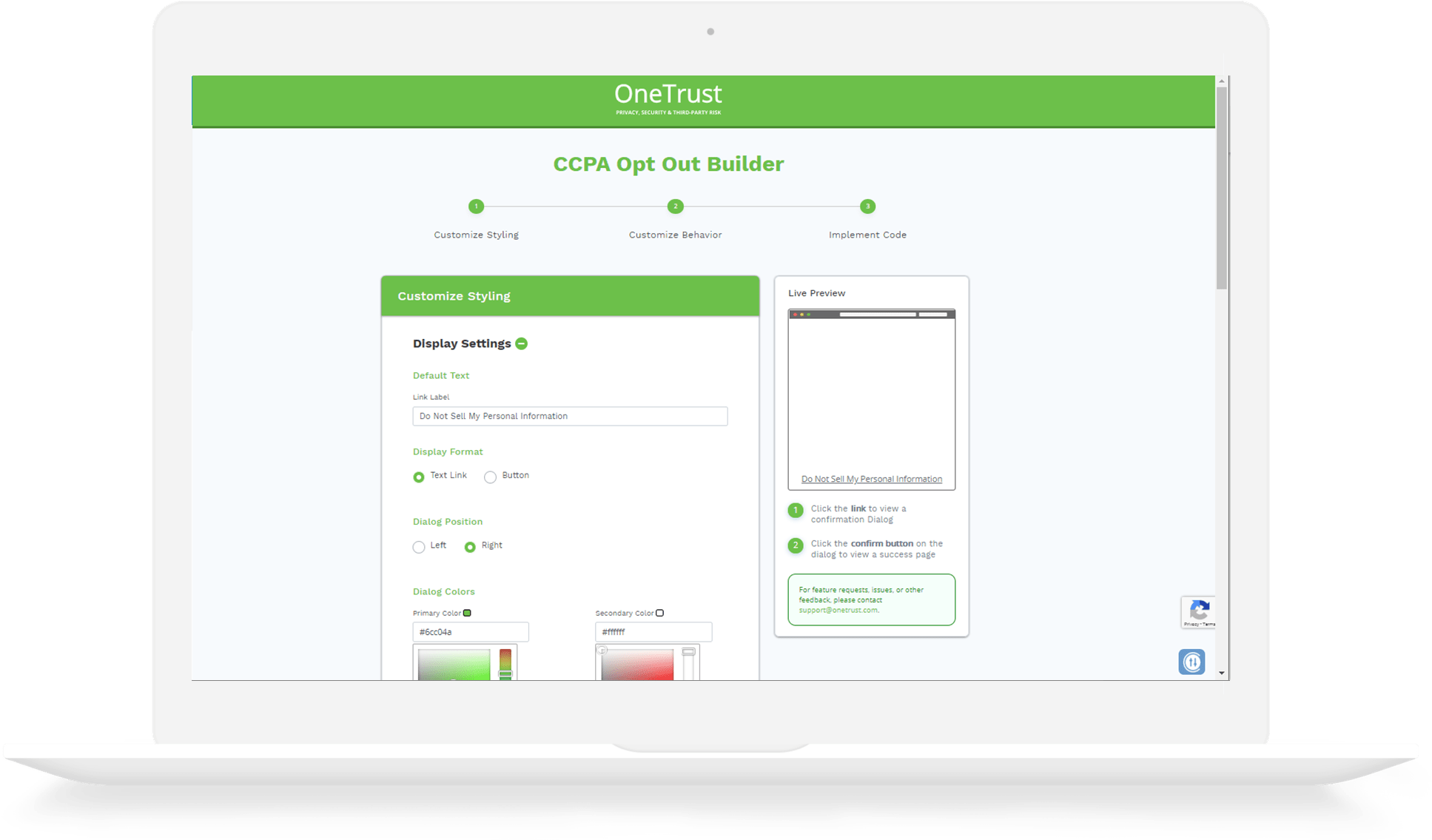 CCPA Opt-Out of Sale