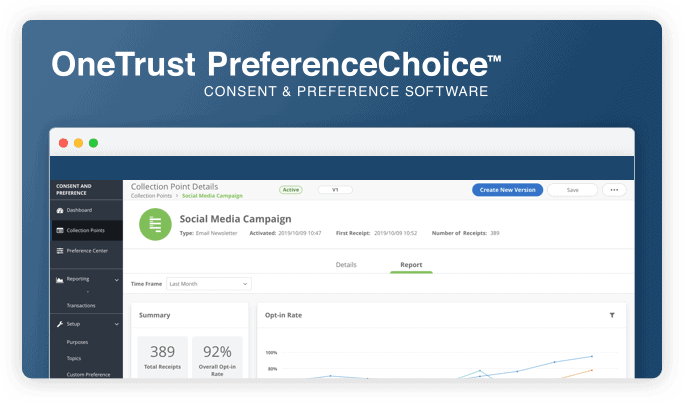 OneTrust Consent & Preference Management Software Example