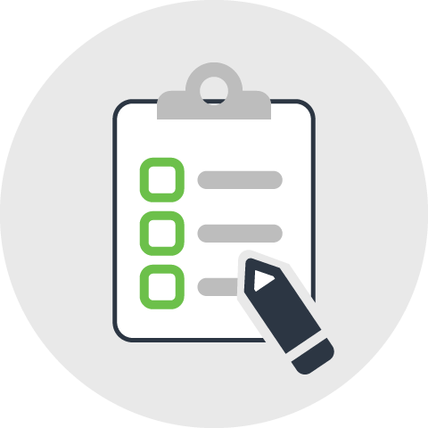 Clipboard and Pen Icon for Assessment Automation