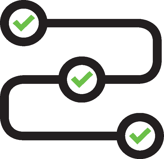 Green Checkmarks with Circle Icon for Integrated Governance and Reporting Card