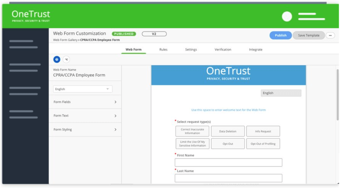 Web Form Customization Example