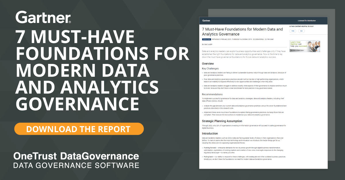 Gartner Data and Analytics Governance Report