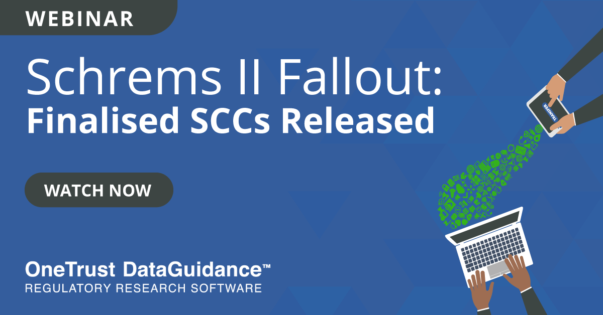 Finalised SCCs Released Recording