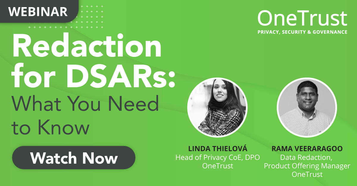Redaction for DSARs Webinar Recording