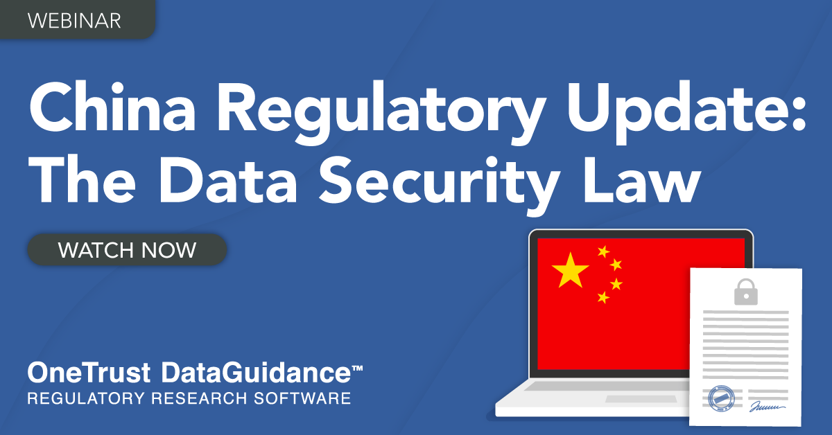 China Regulatory Update The Data Security Law Resources
