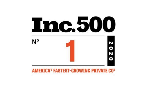 Inc. 500 America's Number 1 fastest-growing private company in 2020
