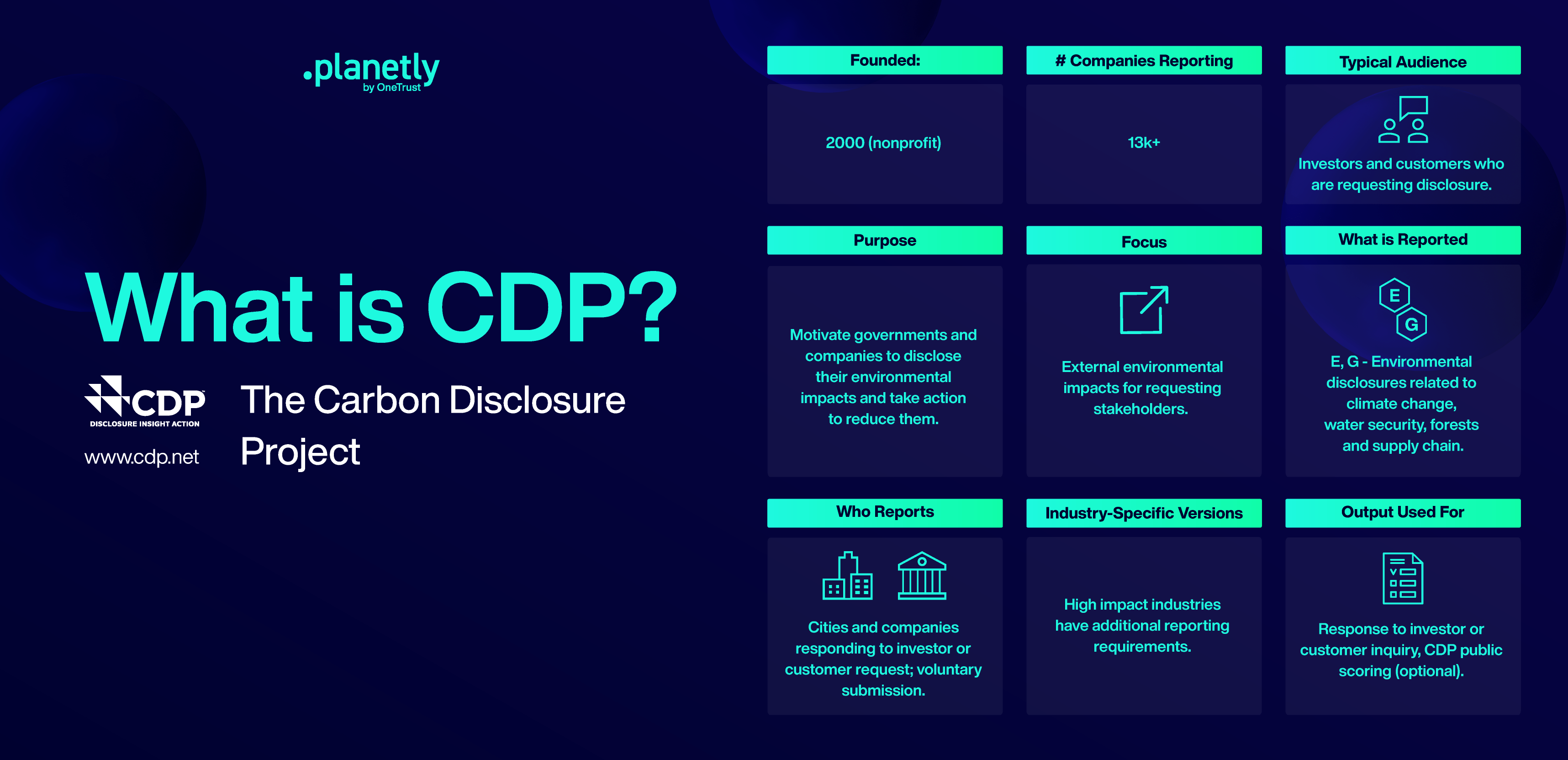 CDP Carbon Disclosure Project Infographic - What is CDP?