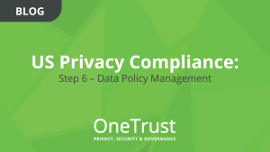 US Privacy Compliance: Step 6 – Data Policy Management