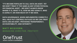 Data Governance Quote from Matt Mcgivern with Protiviti