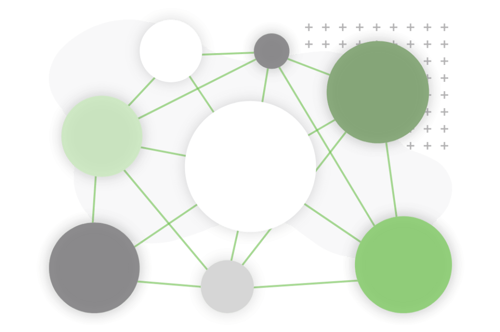 Circles Connected by Lines To Symbolize OneTrust's Network