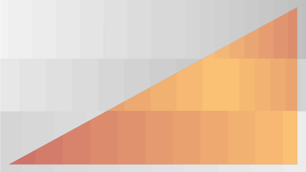 Right triangle with a orange gradient