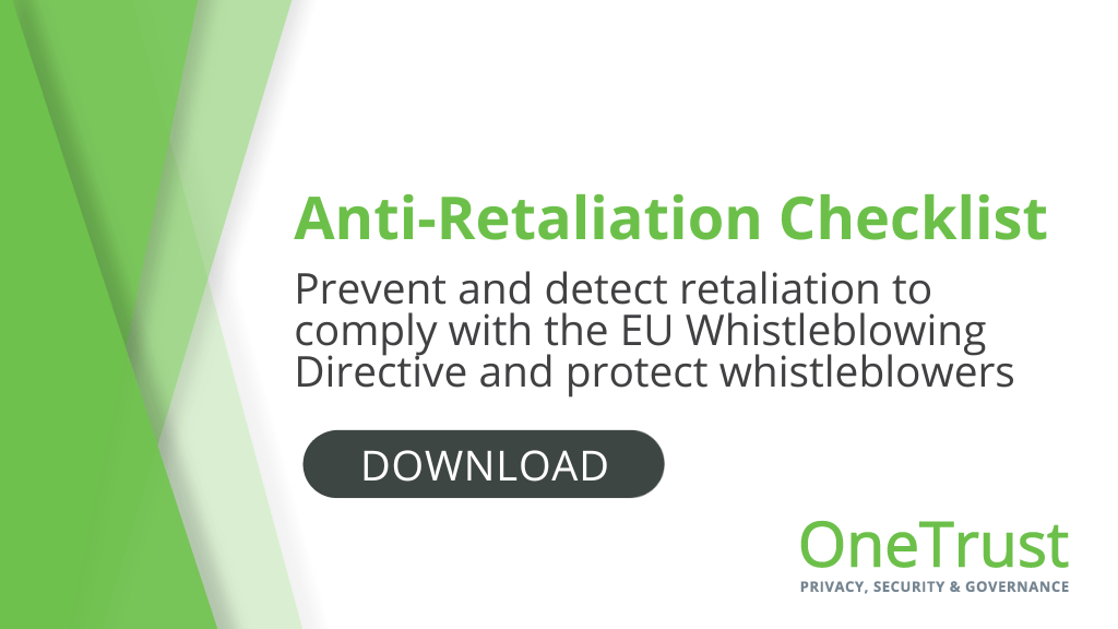 Anti-Retaliation Checklist for Compliance Programs