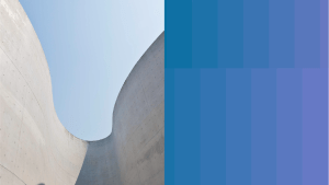 Abstract architecture to the left of the OneTrust gradient blue